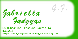 gabriella fadgyas business card